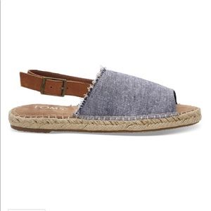 Toms Clara Denim Chambray Espadrilles